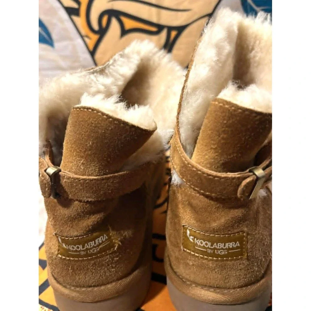 Koolaburra by UGG Remley Mini Boots – Chestnut Suede – Women’s Size 10